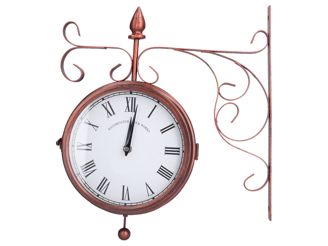 Reloj de pared decorativo retro Baok con batería, fiable y bonito para la entrada, el patio, el jardín y el patio trasero.