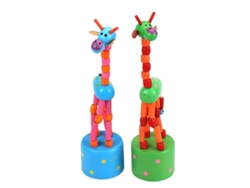 Jirafa De Juguete De Madera Colorida Para Niños Con Base De Presión Para Bailar