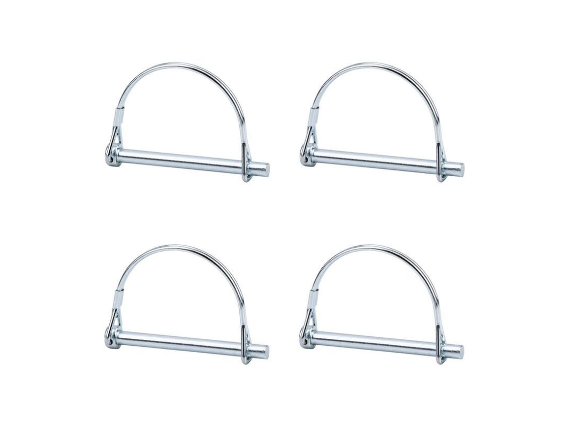 4 piezas de riel de seguridad de acero al carbono galvanizado de 6 mm x 60 mm para uso en jardines, agricultura y remolques.