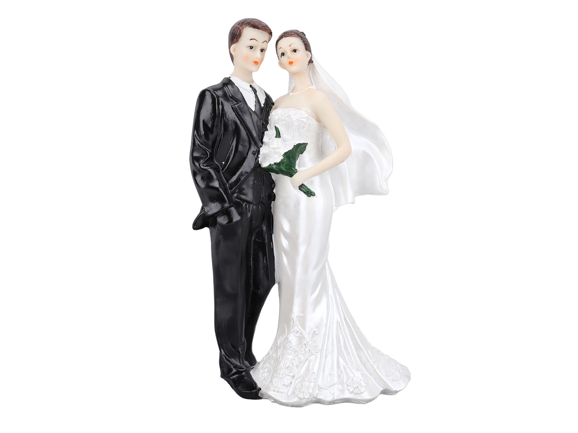 Estatua romántica de novios de Baok-figure, duradera y exquisita, para pastel de bodas.