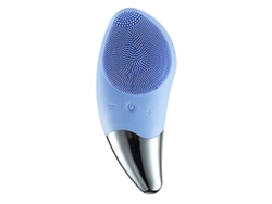 Cepillo De Limpieza Facial Eléctrico Sónico, Masajeador De Silicona Recargable E Impermeable, Azul.