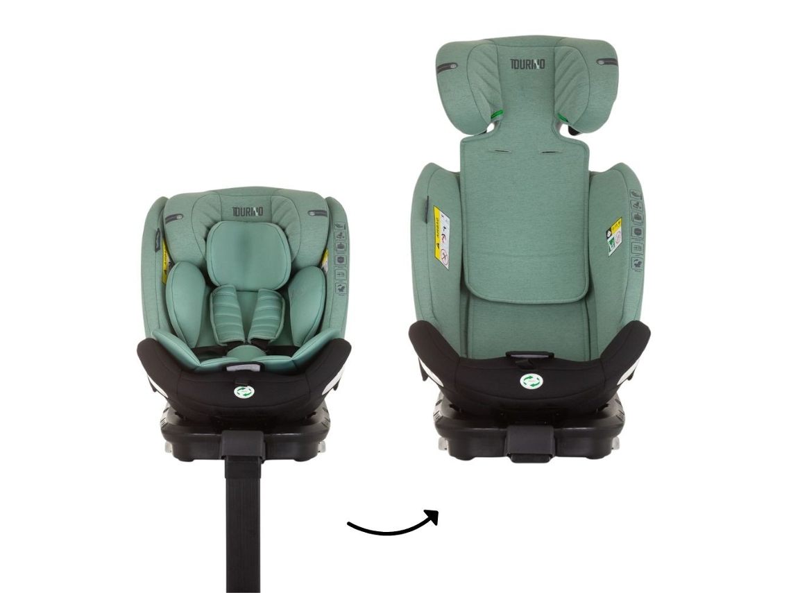 Silla de auto TOURINO i-Size (40-150 cm) Isofix 360 de CHIPOLINO Pastel green