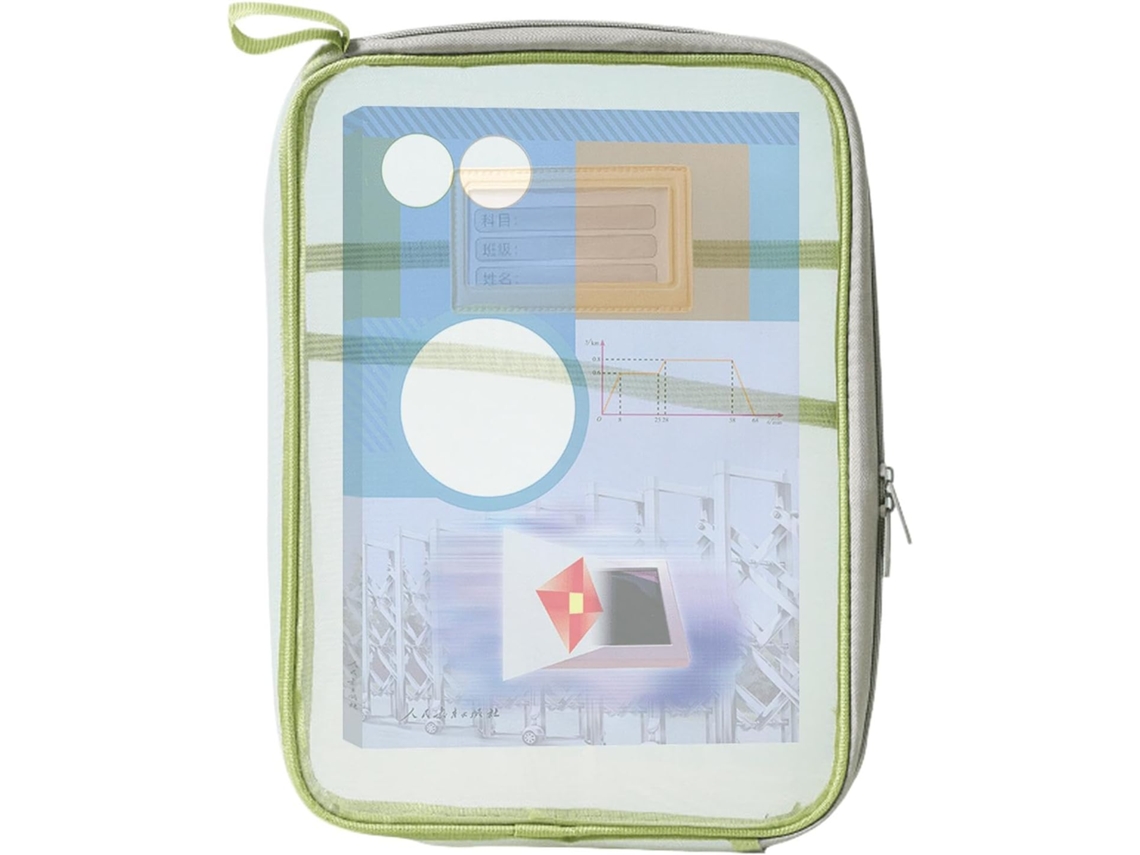 Organizador de archivos impermeable, carpeta de documentos transparente, estuche para útiles escolares