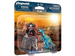 PLAYMOBIL: Duopack Velociraptor vs. Saqueador - 70629 (Edad Mínima: 4 - 8 piezas)