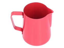 Jarra de acero inoxidable para espumar leche (600 ml), color rojo