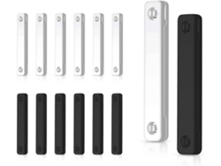 Rebe-12 Piezas Clips Autoadhesivos Para Mosquiteras De Ventana Con Tira Magnética Color Blanco Y Negro