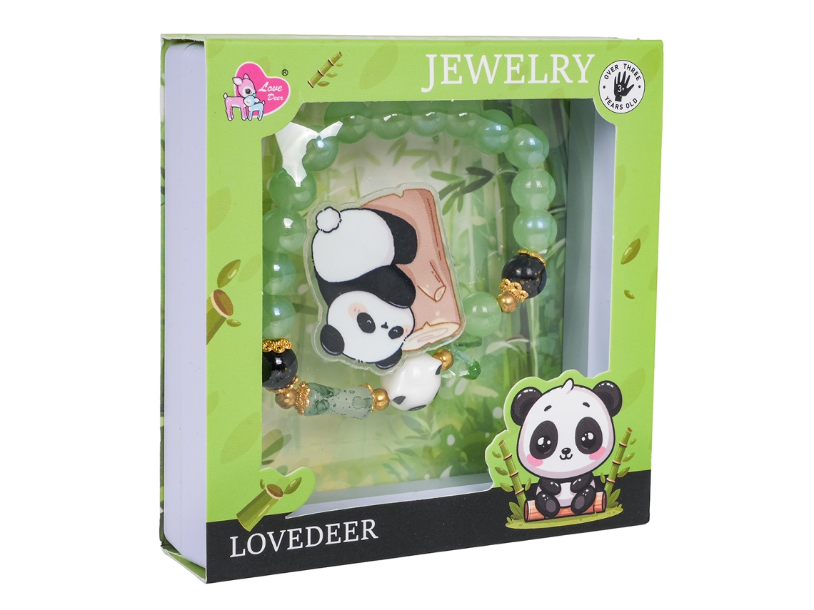 Conjunto de joyería de pulsera de panda verde B.active
