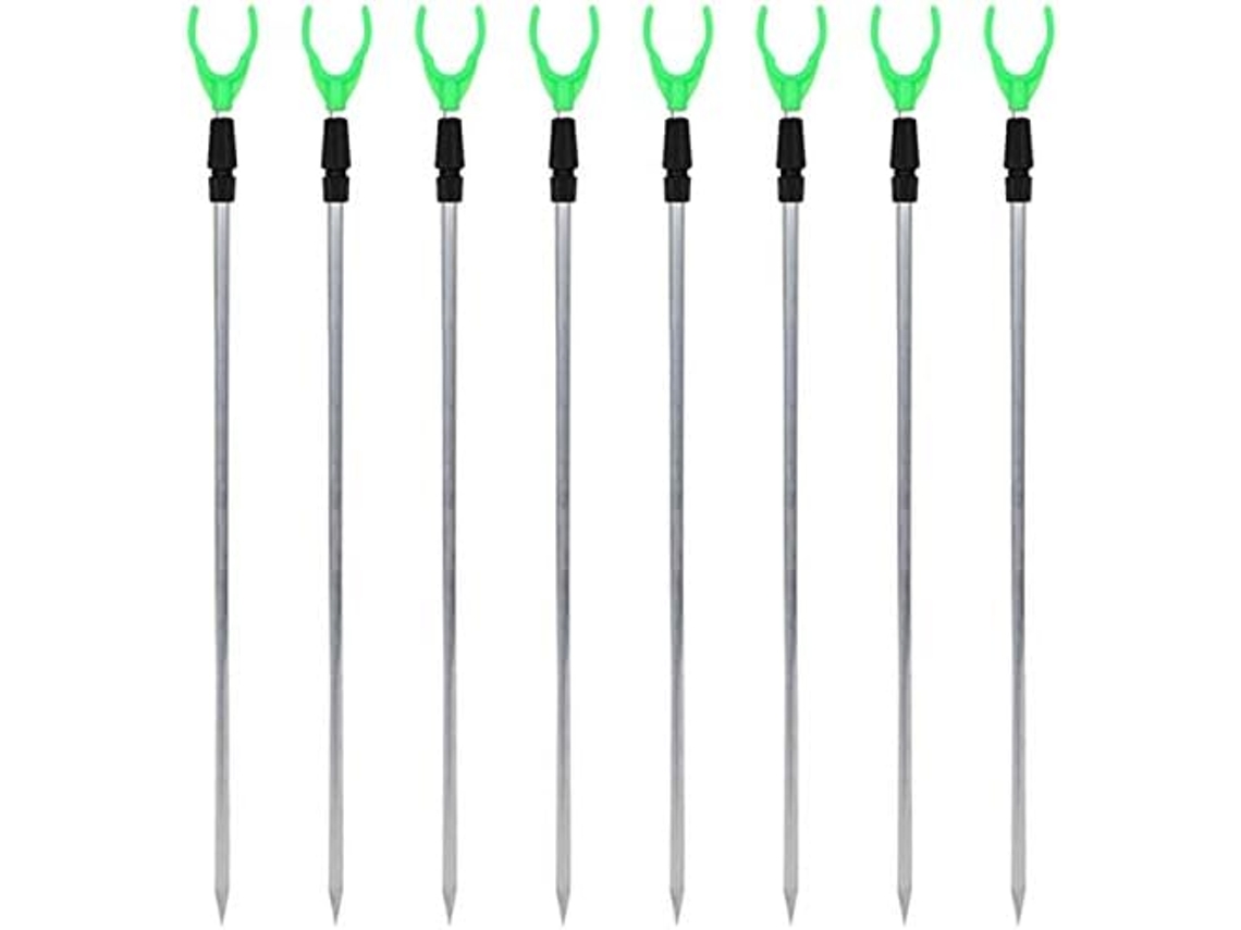 Juego de cañas de pescar metálicas ajustables con 8 piezas, marco fijo y accesorios de pesca. Gokoco