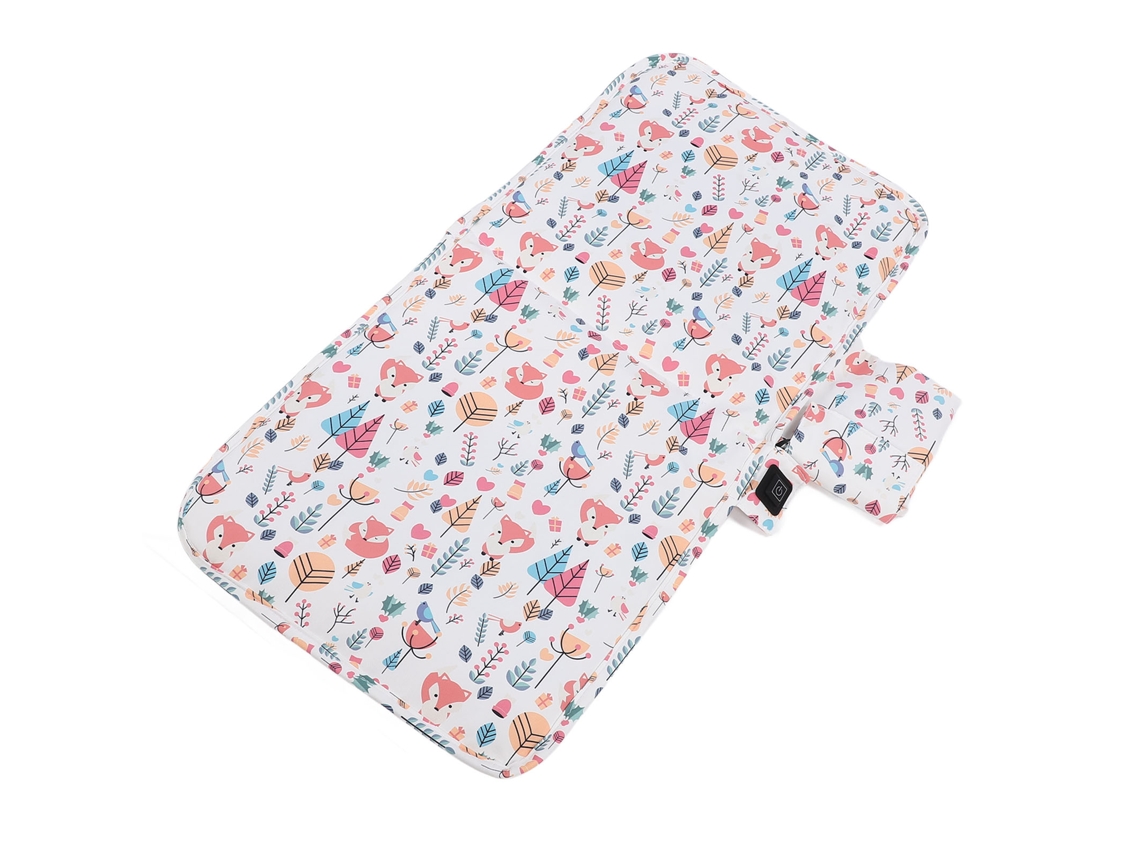 Cojín calefactable para bebé con USB y 3 niveles de temperatura, color blanco