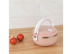 2026da-caja De Almuerzo Térmica De Acero Inoxidable 700ml, Portátil, Apilable, Hermética, Para Escuela Y Trabajo, Rosa