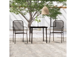 Juego de comedor de jardín de 3 piezas DKD Home Decor en negro