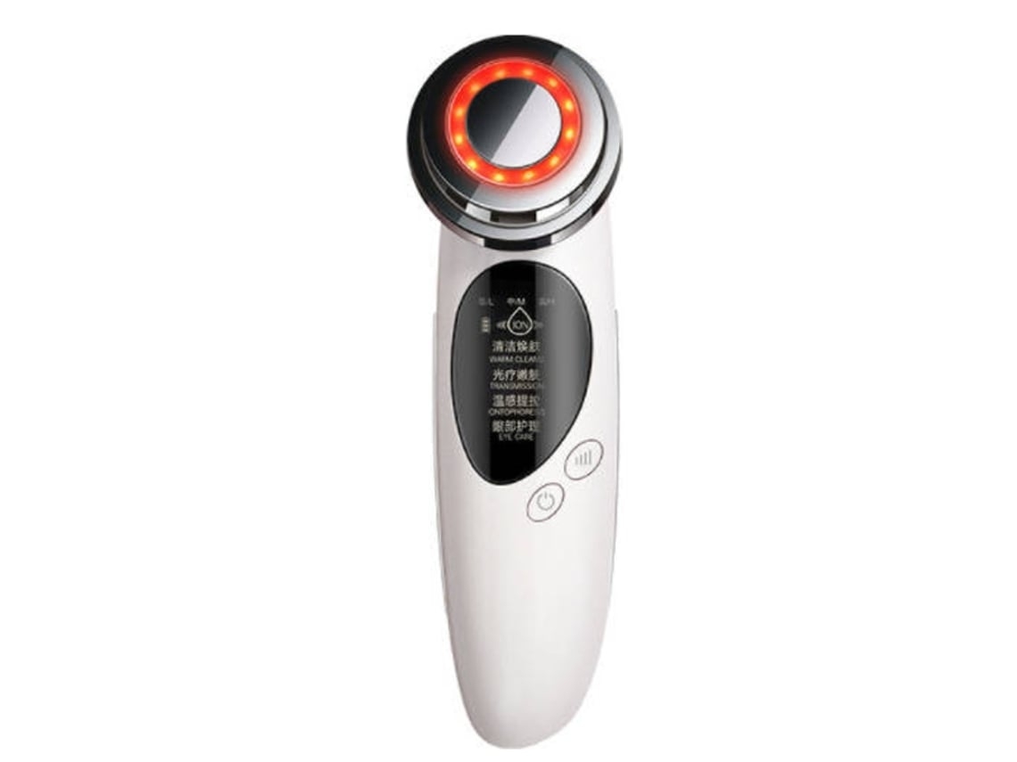 Masajeador facial sónico 4 en 1 Máquina de rodillo antienvejecimiento reafirmante para limpieza facial profundablanco YEMAESRE