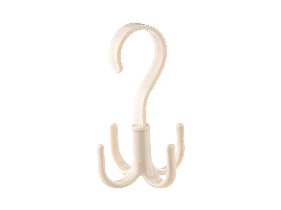 Gancho Giratorio De Plástico Para Bolsos Y Ropa, Colgador Blanco