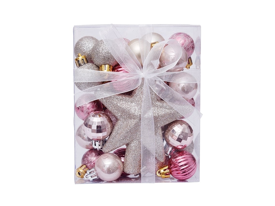 30 Adornos Navideños Sostenibles Para El Árbol De Navidad En Oro Rosa, Decoraciones Festivas, Ergonómicas, Para Uso Diario.