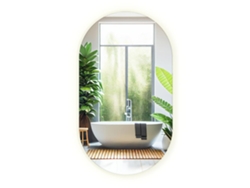 Espejo baño ovalado con luz Espelharte (52x90 cm - Luz neutra 4000K)