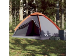 Tienda De Campaña Iglú Para 4 Personas Impermeable Gris Naranja