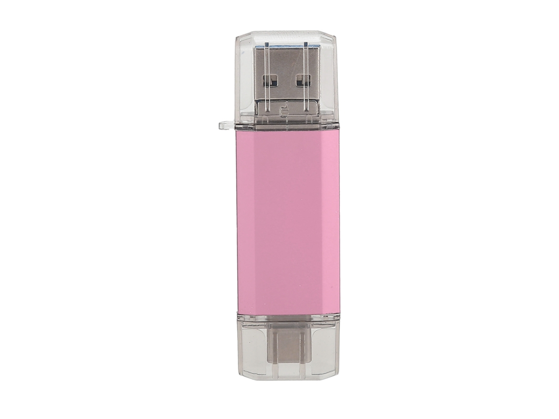 Pen Drive 3 Em 1 Alumínio Ouro Rosa Usb3.0 De Alta Velocidade Para Celulares E Computadores 256gb