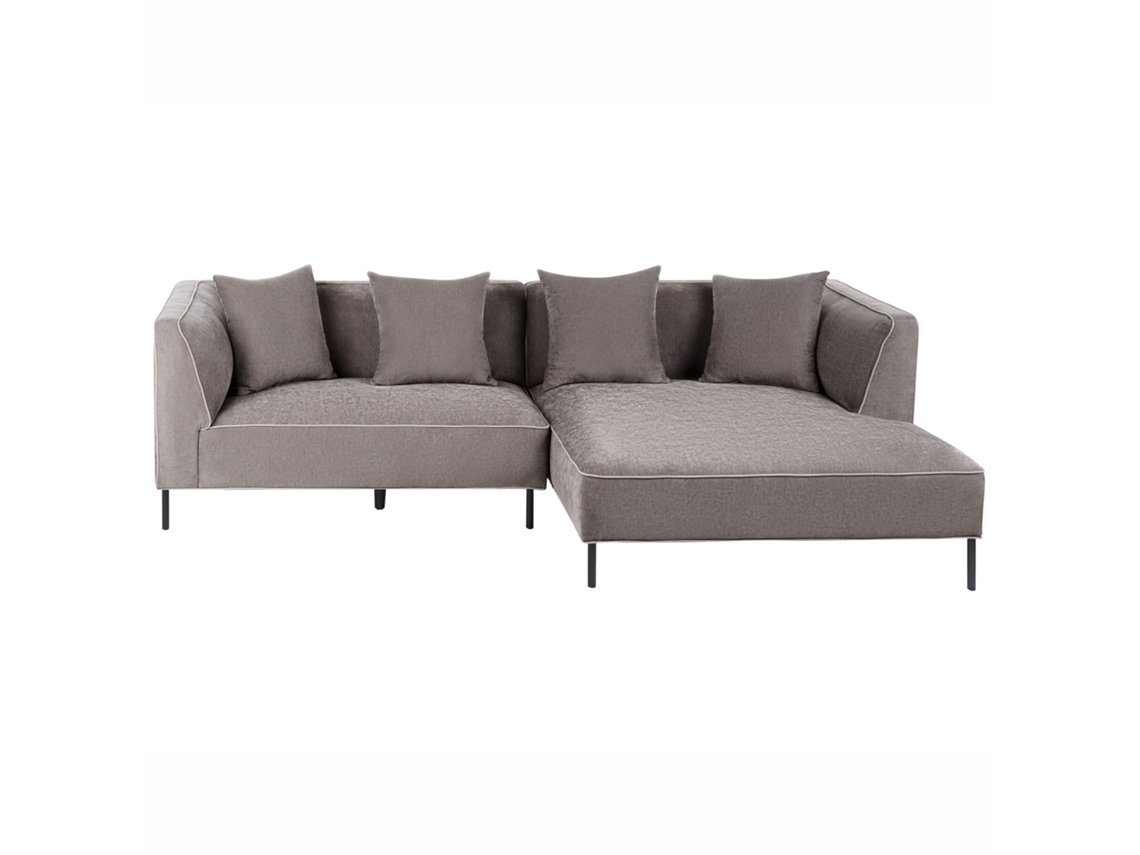 Sofá Rinconera Izquierdo Beliani Sater Chenilla Beige 271x154x80