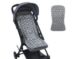 Cojín lavable para asiento de cochecito, algodón transpirable/gris Gertiz