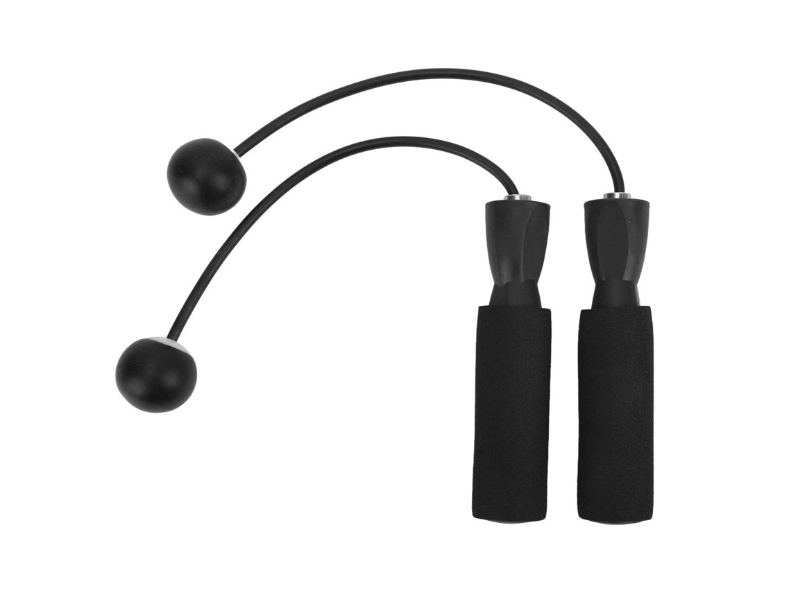 Yncm-1 Par De Cuerdas De Saltar Inalámbricas Ajustables Con Rodamientos Dobles Para Hombres, Mujeres Y Niños, Color Negro.