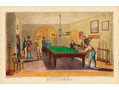 Poster Vintage Salle de Billard