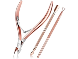 Cortacutículas Y Extractor De Cutículas Linjou, Herramientas De Manicura Duraderas (rosa)