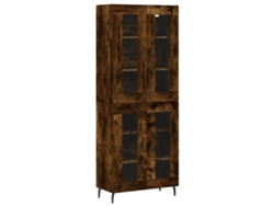 Maison Exclusive - Aparador Alto Madera Contrachapada Roble Ahumado 69,5x34x180 Cm