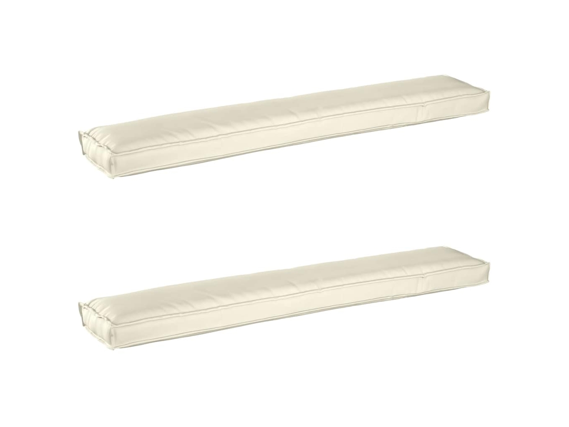 Juego De Cojines Para Palets 2 Uds Crema 200 X 40 X 8 Cm