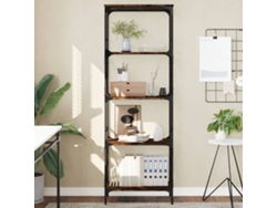 Librería 5 Estantes Madera Ingeniería Roble Ahumado 59x35x171cm