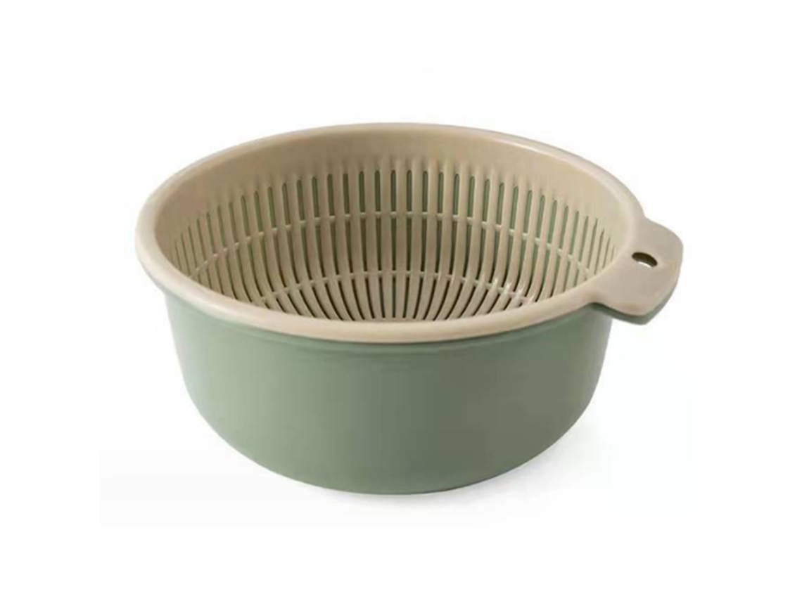Cesta De Drenaje De Doble Capa, Cuenco Multifuncional Para Lavar Frutas Y Verduras, Cuenco Colador De Cocina