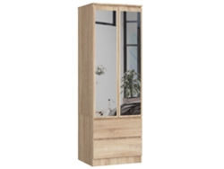 Armario Star S 60 Cm - 2 Puertas Y 2 Cajones Con Espejo - Roble Sonoma