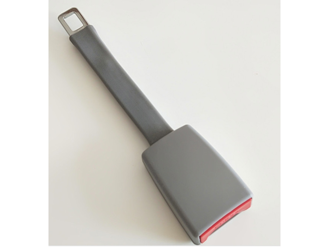 Alargador de cinturón gris para coche, hebilla extensible de 25 cm, material duradero, válido para vehículos generales