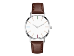 Reloj De Pulsera Analógico De Cuarzo Para Hombre Con Esfera Color Café Oscuro - Reloj De Pulsera Moderno
