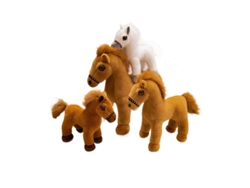 Serie de caballos de peluche realistas, juguete suave, regalo para niños, marrón claro CHABERLU