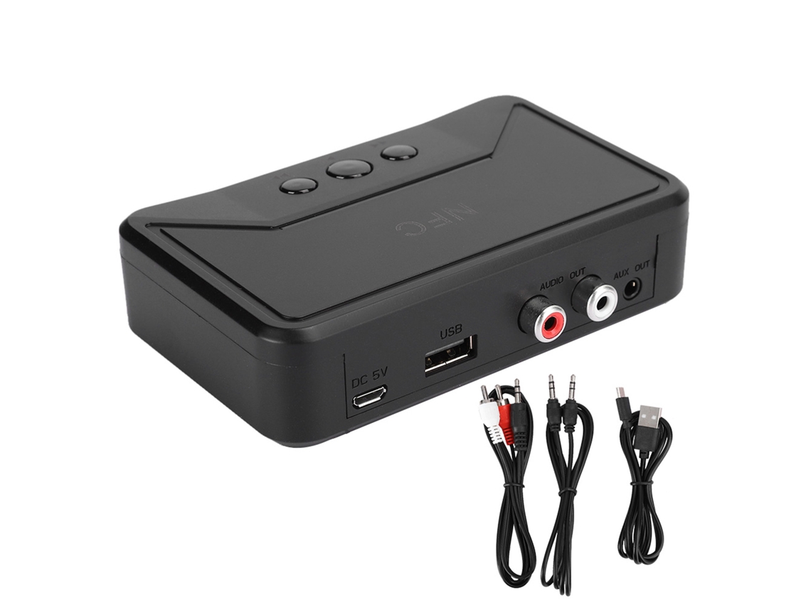 Altavoz Inalámbrico Usb Bluetooth 5.0 Nfc, Receptor Plug And Play, Para Escritorio, Negro.