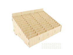 Caja De Almacenamiento De Madera Para Escritorio Con 48 Compartimentos Estable Para Celulares Y Exhibición Escolar
