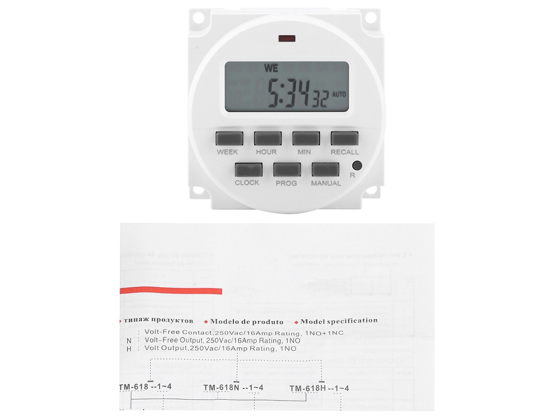 2026 Store-interruptor Programable Inteligente Digital Eléctrico Duradero Con Temporizador (110v)