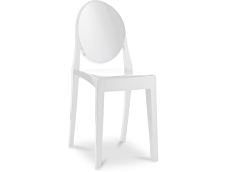 Silla de Comedor Victoria Queen Transparente 50x35x92cm GHOST STYLE