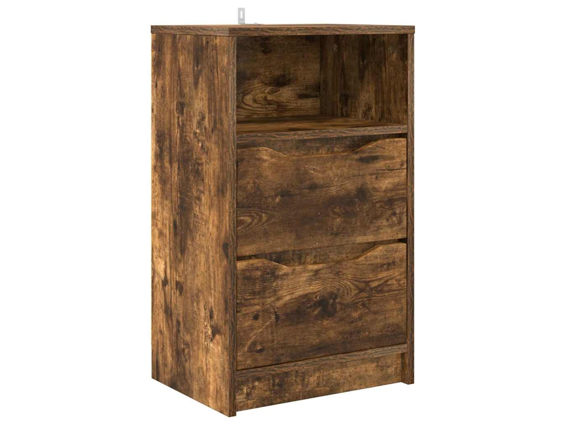 Maison Exclusive - Mesa De Noche Con Cajón Roble Ahumado 40 X 30 X 467 Cm