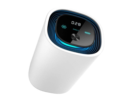 Purificador de aire inteligente ultravioleta inalámbrico e ionizador Monitor de calidad del aire inteligente portátil Pm2.5 mata el 99% de los viru...
