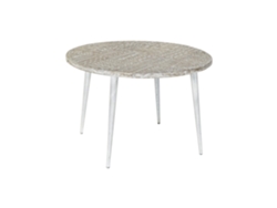 Mesita Auxiliar Mango Metal Decape Blanco 75x75x50cm
