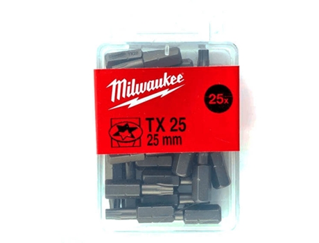 Punta de Atornillar MILWAUKEE Tx 25 X 25 Mm - 25 Pcs