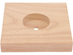 Juego De 2 Bases Cuadradas De Madera Natural Para Lámparas De 12 Cm. Soporte De Repuesto Estable Para Lámparas.