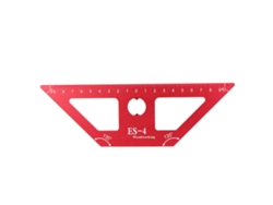 Regla De Carpintería Es-4 Con Escuadra De 45 Grados, Herramienta De Medición Multifuncional, Roja.