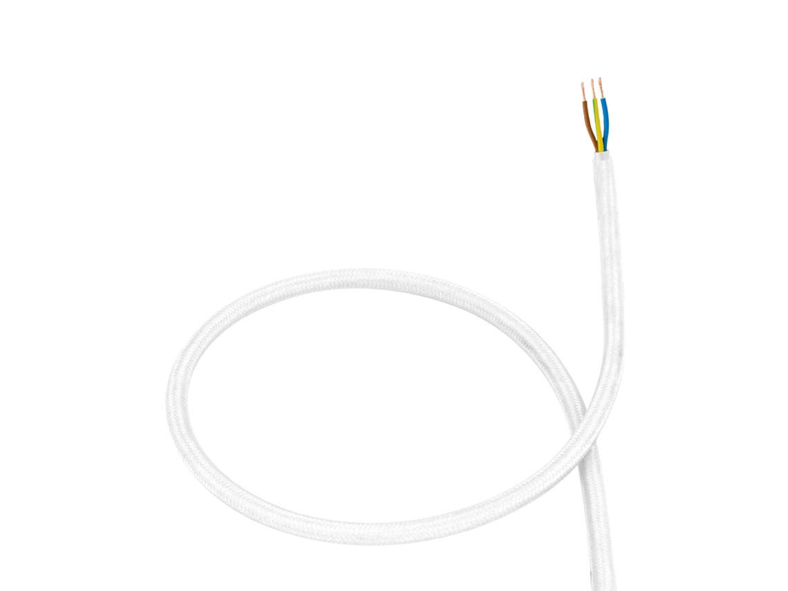 Cable Textil Eléctrico Blanco LEDKIA