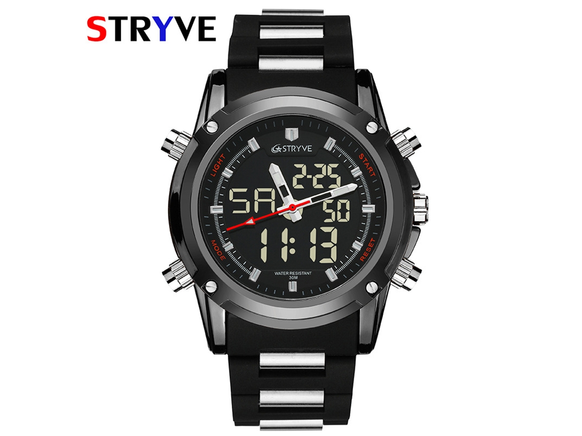 Reloj deportivo electrónico para hombre, multifuncional e impermeable, ideal para estudiantes. MDUG (negro)