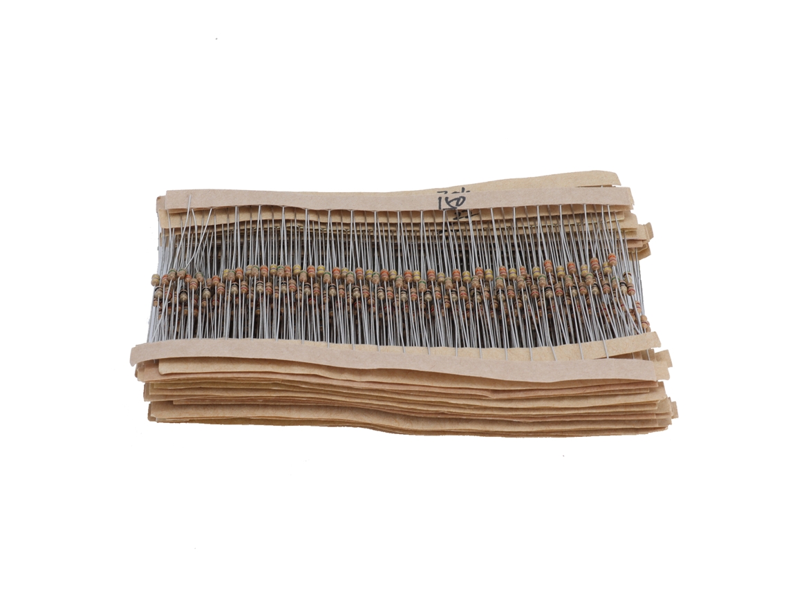 Kit De Resistencias De Película De Carbono 600pcs 30 Valores 10ω-1mω 1/6w Precisión Alta Para Diy