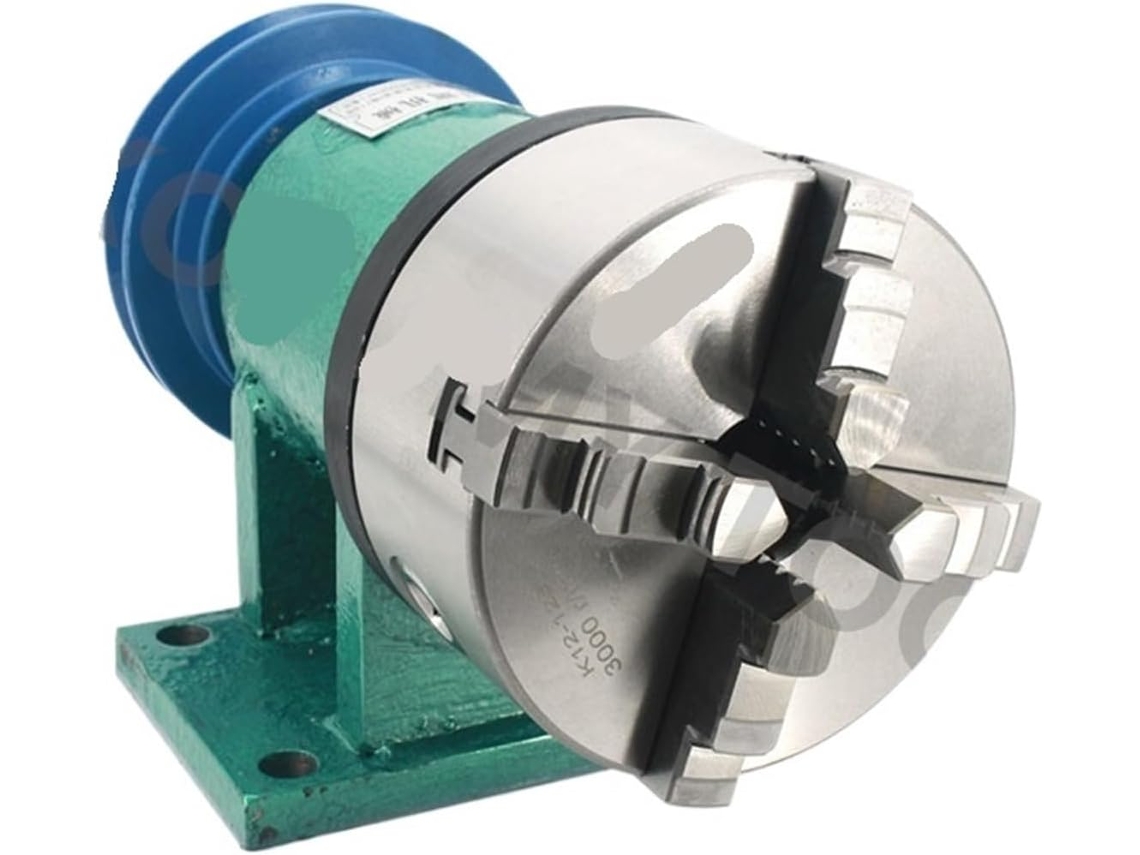 Conjunto De Husillo Para Torno De 125 Mm Con Placa De Conexión De Brida, Transición Y Tres Mordazas.