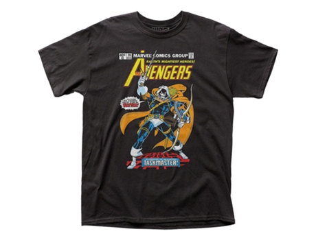 Camiseta ROCKINSTONE de los Vengadores The Terrible Toll of the Taskmaster Marvel Comics (XL)