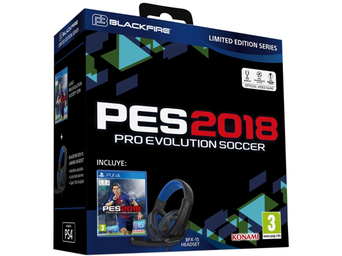 Pack Auriculares ARDISTEL BFX-15 + Juego PS4 Pro Evolution Soccer 2018